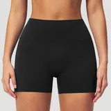 Jet Black Women's Stretch Fitted Yoga Activewear Set High Waist