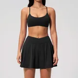 Jet Black Quick Dry Running Women's Yoga Set Backless Layered