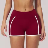 Retro Red Women's Cutout Outdoor Fitness Yoga Activewear Set Backless
