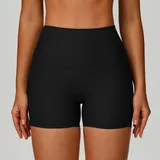 Jet Black Women's Ribbed Running Yoga Set 3 Piece Slimming