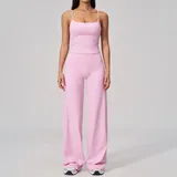 YS3127-4 · Sakra Pink Sakra Pink Slimming Running Women's Yoga Activewear Set Quick Dry