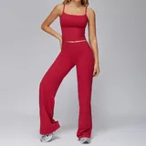 YS3127-8 · Lava Red Lava Red Slimming Running Women's Yoga Activewear Set Quick Dry