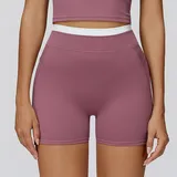 Violet Purple Women's Ribbed Fitness Yoga Activewear Set Bare Feel