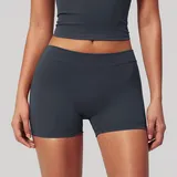 Mist Grey Women's Brushed Yoga Activewear Set Low Rise Fitted