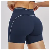 YS3562-3 · Abyss Blue Abyss Blue Women's Outdoor Fitness Yoga Workout Shorts High Waist