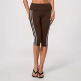 Coffee Blue Clash Women's Backless Running Active Yoga Set V Neck
