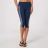 Navy Pink Clash Women's Backless Running Active Yoga Set V Neck