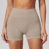 Light Khaki Women's Seamless Performance Yoga Activewear Set High Waist