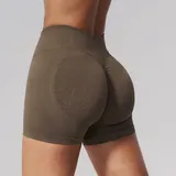 YS3597-3 · Coffee Brown Coffee Brown Women's Seamless Yoga Yoga Set Halter Neck Backless
