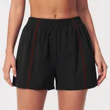 Black Red Clash UV Protection Women's Yoga Set Quick Dry Cooling