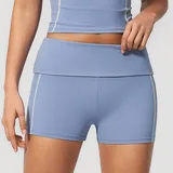 Ice Mist Blue Women's Yoga Set Halter Neck Slimming V Neck