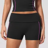 YS4533-2 · Jet Black Jet Black Women's Yoga Set Halter Neck Slimming V Neck