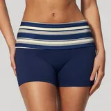 Dark Blue Stripe Women's Brushed Training Yoga Activewear Set Layered Breathable