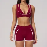 YS5079-3 · Retro Red Retro Red Women's Running Active Yoga Set Bare Feel Fitted