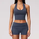 YS5529-2 · Navy Blue Navy Blue Women's Yoga Set High Waist Breathable High Waist