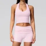 YS5529-4 · Falling Blossom Pink Falling Blossom Pink Women's Yoga Set High Waist Breathable High Waist