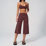 Wine Red Women's Yoga Activewear Set Thermal Relaxed Fit Hooded