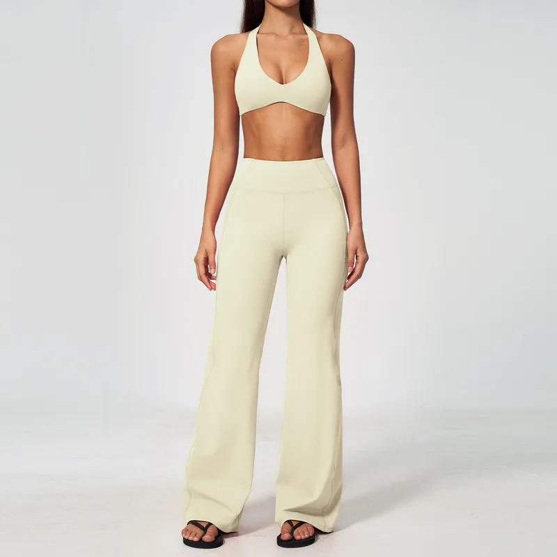 Women's Yoga Set Tummy Control Deep V Fitted