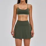 YS6116-1 · Moss Green Moss Green Women's Yoga Set Quick Dry 3 Piece Breathable