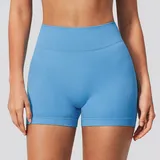 YS7137-8 · Sea Blue Sea Blue Women's Running Fitness Premium Yoga Workout Shorts Seamless