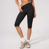 Jet Black Women's Yoga Set Seamless Fitness Backless Butt Lifting
