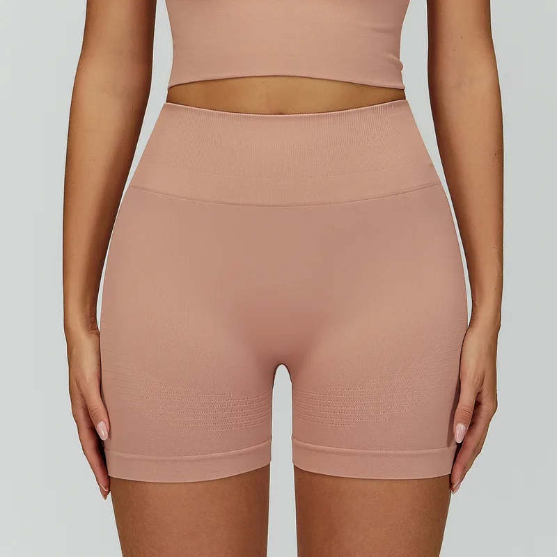 Women's Seamless Fitted Yoga Workout Shorts High Waist