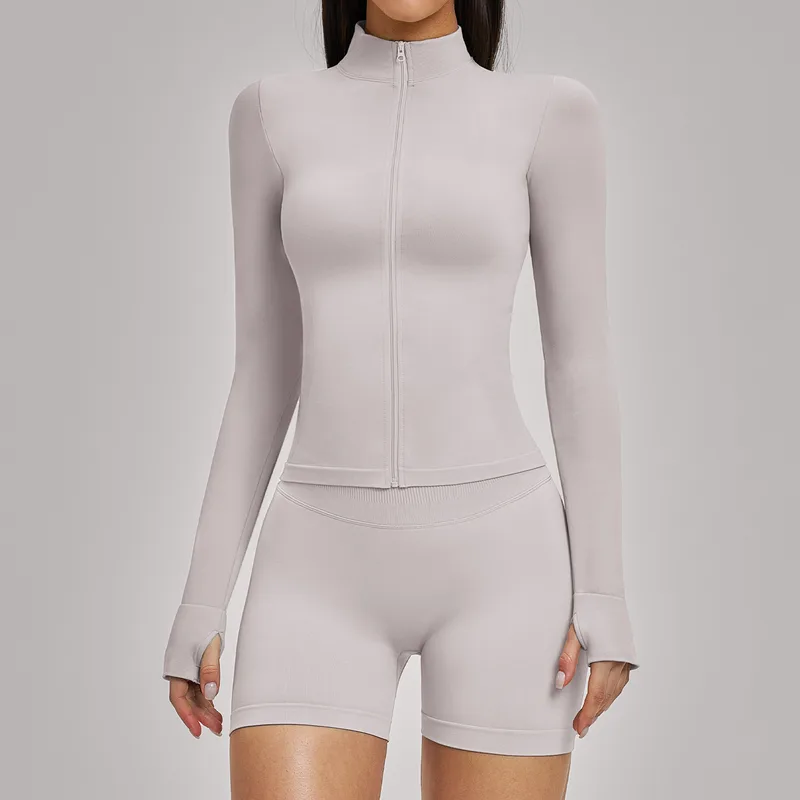 Seamless Running Premium Yoga Set Thermal Windproof Fitted