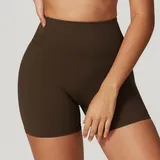 YS8047-7 · Coffee Brown Coffee Brown Women's Cloud Feel Yoga Set Backless Slimming Fitted
