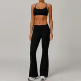 Jet Black Women's Yoga Set Cloud Feel Running Bare Feel