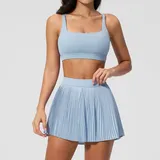 Ice Blue Women's Breathable Yoga Tennis Athletic Skort Bare Feel