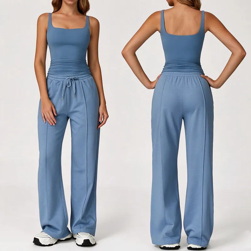 Women's Wide Leg Yoga Set Wide Leg Slimming