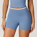 Haze Blue Women's Running Yoga Yoga Shorts Bare Feel Fitted