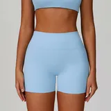 YS9300-3 · Sky Blue Sky Blue Women's Running Yoga Workout Shorts Bare Feel Fitted