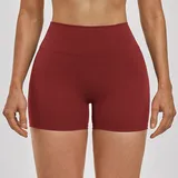 Red Bean Women's Running Yoga Workout Shorts Bare Feel Fitted