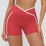 Raspberry Red Women's Running Yoga Activewear Set Bare Feel Fitted