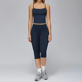 YSA3127-1 · Badge Blue Badge Blue Women's Tank Biker Shorts Yoga Set