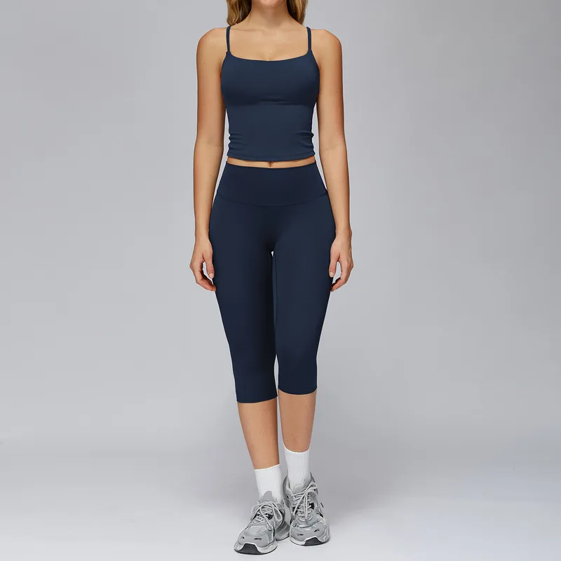 Women's Tank Biker Shorts Yoga Set