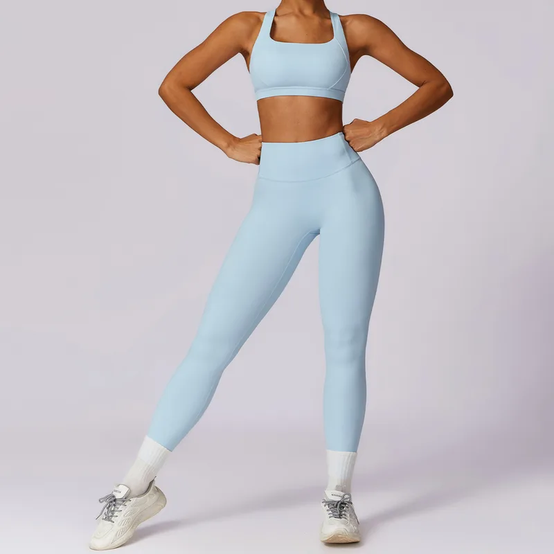 Women's Backless Slimming Yoga Set Bra Long Pants
