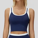 YSB3129-3 · Badge Blue Badge Blue Bare Feel Running Women's Supportive Sports Bra Tank