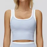 Mist Blue Bare Feel Running Women's Supportive Sports Bra Tank