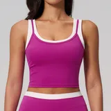 YSB3129-8 · Dragon Fruit Pink Dragon Fruit Pink Bare Feel Running Women's Supportive Sports Bra Tank