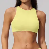 YSB5529-1 · Goose Yellow Goose Yellow Women's High Stretch Supportive Sports Bra Backless Brushed