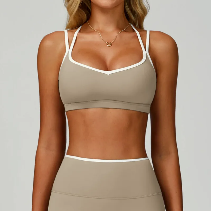 Women's Backless Running Supportive Bra Cross Back Tank