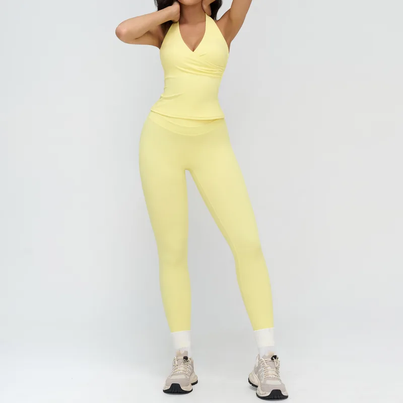 Women's Bra Long Pants Yoga Set Tank