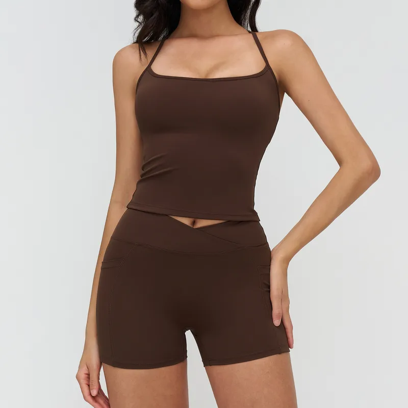 Women's Bra Shorts Yoga Set Tank