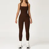 Coffee Women's Bra Shorts Yoga Set Tank Long Pants