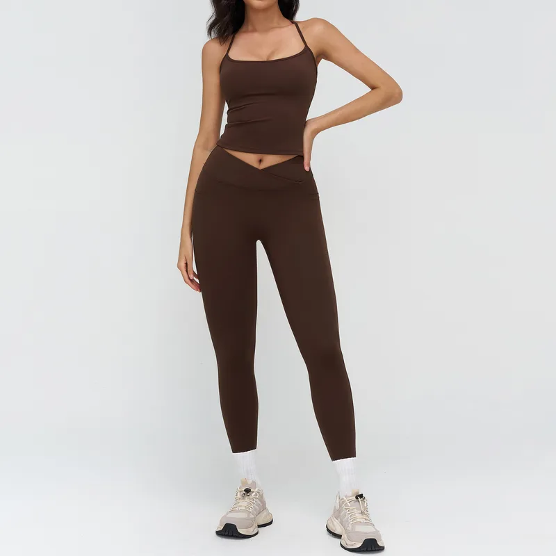Women's Bra Shorts Yoga Set Tank Long Pants