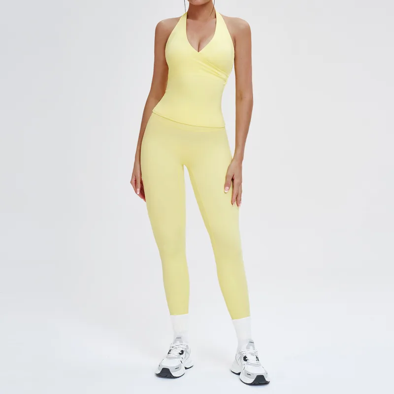 Women's Bra Long Pants Yoga Set Tank