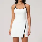 YT2134-1 · Swan White Swan White Women's Breathable Yoga Active Dress Bare Feel Fitted