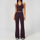 Ink Purple Women's Pilates Wide Leg Yoga Pants Wide Leg